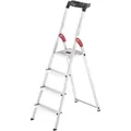 Hailo L60 StandardLine 8160-407 Aluminium Stufen-Stehleiter inkl. Werkzeugablage Arbeitshöhe (max.): 2.6 m Silber, Rot, Schwarz EN 131 4.4 kg