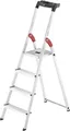 Hailo L60 StandardLine 8160-407 Aluminium Stufen-Stehleiter inkl. Werkzeugablage Arbeitshöhe (max.): 2.6m Silber, Rot, Schwarz EN