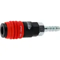 KS Tool 3in1 Universal-Druckluft-Sicherheitskupplung, 9 mm mit Schlauchtülle