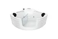 AcquaVapore Whirlpool-Badewanne Whirlpool Badewanne Wanne W70H 150x150cm mit Tür, (1-tlg), mit Ablaufgarnitur