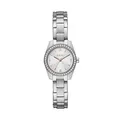 DKNY Damenuhren Nolita, Dreizeiger Uhrwerk, 34mm Silbernes Edelstahlgehäuse mit Edelstahlarmband, NY2901