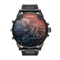 Diesel Herrenuhr Mr. Daddy 2.0, Chronographenwerk, 57 mm, schwarzes Edelstahlgehäuse mit Edelstahlarmband, DZ7395