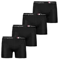 Champion Herren Core x4 Retroshorts, Schwarz, S (4er Pack)