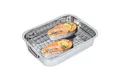 Spetebo Auflaufform Edelstahl Bräter mit entnehmbaren Grillrost - 32 x 24 cm, rostfreier Edelstahl, (1-St), mit abklappbaren Tragegriffen