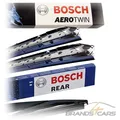 BOSCH SCHEIBENWISCHER VORNE AM462S + HECKWISCHER A283H INKL. REINIGUNGSSCHWAMM