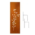 Edelrost Garten Sichtschutz Wand Rost Sichtschutzwand Metall 160x50 cm Ranke