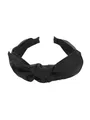 axy Haarreif Haarreif mit Schleife 13 cm x 4,5 cm aus Glanz Stoff, Vintage Damen Haareifen Haarband
