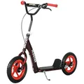 AIYAPLAY Kinderroller Scooter Tretroller mit verstellbarem Lenker, großen Rädern, Handbremse, Kickscooter, 11,8 Zoll Cityroller für 6-12 Jahren Jungen und Mädchen Stahl Rot