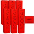 Schwarzkopf Igora Royal 6 x 60 ml 6-63 dunkelblond schoko matt Haarfarbe Cremefa