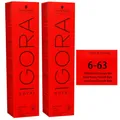 Schwarzkopf Igora Royal 2 x 60 ml 6-63 dunkelblond schoko matt Haarfarbe Cremefa