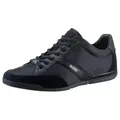 BOSS Saturn_Lowp Sneaker im Materialmix, Freizeitschuh, Halbschuh, Schnürschuh blau 43 EU