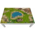STIKKIPIX Möbelfolie LCG02, Dinoland Möbelfolie passgenau Lack Spieltisch (Möbel NICHT inkl) bunt
