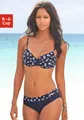 Bügel-Bikini, mit einer schlichten Schlaufe zwischen den Cups, Gr. 48 - Cup F, marine-weiß Cup F