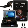 NAmobile Tastatur Hülle QWERTZ Bluetooth kompatibel mit Xiaomi Redmi Pad SE Schutzhülle Cover Tablet Tasche Case Keyboard kabellos Ultra deutsches Layout, Farben:Motiv 2