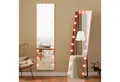 HOMCOM Standspiegel mit 21 Glühbirnen, 7 Lichtfarbe, Touch-Schalter, Memory-Funktion (Stehspiegel, 1-St., Wandspiegel), für Wohnzimmer, Schlafzimmer, Transparent