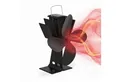 relaxdays Kaminventilator Ofenventilator ohne Strom schwarz