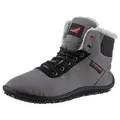 Leguano KOSMO Barfußschuh, Bequemschuh, Schnürboots mit einzigartiger Halbkugel-Laufsohle grau 43 EU