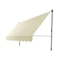 Juskys Klemmmarkise Kapstadt 350x120 cm - Höhenverstellbar, ohne Bohren, wasserabweisend - Beige