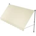 Juskys Klemmmarkise, Beige, Textil, 350x200x120 cm, Sonnen- & Sichtschutz, Markisen