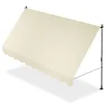 Juskys® Klemmmarkise Kapstadt 350x120 cm - Höhenverstellbar & UV-beständig - Balkon & Terrasse - Wetterfest & Sichtschutz - Terrassenüberdachung Beige