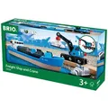 Brio Containerschiff mit Kranwagen - ab 3 Jahren