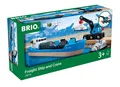 BRIO World - Containerschiff mit Kranwagen BRIO® Spielzeug In Buntkarton Deutsch