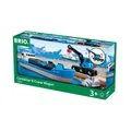 BRIO 63353400 Containerschiff mit Kranwagen