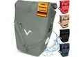 Valkental Fahrradtasche Gepäckträgertasche mit Umhängeschlauf, 2in1 wasserdicht, mit Rolltop Verschluss & Laptopfach 28L