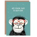 Artery8 Lustige Geburtstagskarte Wie Schön Dass Es Dich Gibt Nerdy Schimpanse