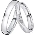 Trauring DOOSTI "Schmuck Geschenk Silber 925 Trauring Ehering Partnerring LIEBE" Gr. 54, silber (silberfarben), Fingerringe, 54, ohne Zirkonia, Silber 925 (Sterlingsilber), 3,5mm, wahlweise mit oder ohne Zirkonia