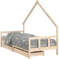 vidaXL Kinderbett mit Schubladen 90x200 cm Massivholz Kiefer 834552