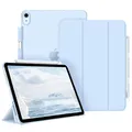 FINTIE Hülle für iPad Air 11 Zoll M4/M3/M2 (2026/2025/2024), iPad Air 5./4. Generation (2022/2020) 10,9 Zoll mit Stifthalter, ultradünne leichte Schutzhülle mit transparenter Rückseite, Himmelblau