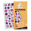Fahrrad Aufkleber Mädchen rosa lila Sterne Stern Aufkleber als Fahrradaufkleb...
