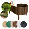 Floranica Beetbegrenzung Rollborder Flexibler Holzzaun aus Kiefernholz, Rollborder Flexibler Holzzaun 200 x 10 cm Braun, Braun