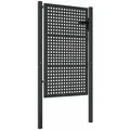 vidaXL Gartentor, Grau, Metall, 4x175 cm, Gartenzubehör
