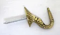 Zierhaken Antik Massiv Messing ca. 26x29 mm
