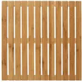 Wenko Badematte Baderost Indoor & Outdoor, 50 x 50 cm, braun, aus Bambus, rutschfest