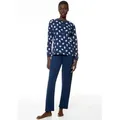 Mey Schlafanzug SCRIBBLED DOTS (2 tlg) Baumwolle, modern, bequem, gerade Form, Knopfleiste, Rundhals blau 44