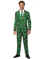 SuitMeister Partyanzug SuitMeister Green Tree LED Kostüm Anzug - Karneval, Weihnachtlicher Herrenanzug: heute ist mehr Lametta!