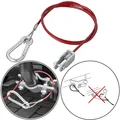 Abreißseil 100 cm mit Gabelkopf Karabiner Sicherungsseil für Anhänger Wohnwagen