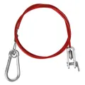 Abreißseil 1m mit Karabiner  + Gabelkopf Anhänger Sicherungsseil Fangseil AHK