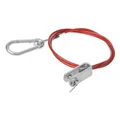 Abreissseil 1000 mm lang mit Karabiner und Gabelkopf - Reißleine Fangleine