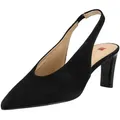 Slingpumps HÖGL "Högl Pumps Veloursleder", Damen, Gr. 38,5, schwarz, Veloursleder, casual, Schuhe