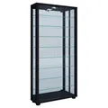 VCM Vitrine "Vitrosa", BxH: 59 x 114,8 cm, Holzwerkstoff/Glas - schwarz