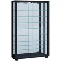ebuy24 VitrosaMaxi Vitrinenschrank Wandhängend mit Spiegel 2 Glastüren Schwarz
