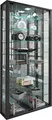 VCM Glasvitrine hängend | Vitrine Glas mit ESG-Sicherheitsglas | Maße ca. H. 115 x B. 59 x T. 18 cm | Modern und platzsparend | Vitrosa Maxi Spiegel Schwarz