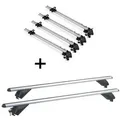 VDP 4X Fahrradträger Bike Pro + Alu Dachträger RB003 kompatibel mit für Opel Astra J Kombi (5Türer) 2010-2015