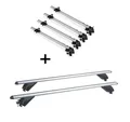 VDP Dachträger (Für Ihren Opel Astra J SW (5Türer) 2010-2015 mit anliegender Reling), VDP 4X Fahrradträger Bike Pro + Alu Dachträger RB003 kompatibel mit Opel Astra J Kombi (5Türer) 2010-2015