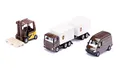siku 6324, UPS Logistik Set, Metall/Kunststoff, Braun/Weiß, Viele Funktionen, Kombinierbar mit siku Modellen im gleichen Maßstab