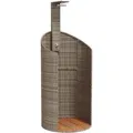Vidaxl - Gartendusche Grau 100x100x241,5 Cm Poly Rattan Akazienholz